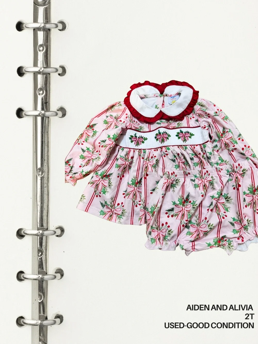 Pink Floral Smocked Dress Set - 2T